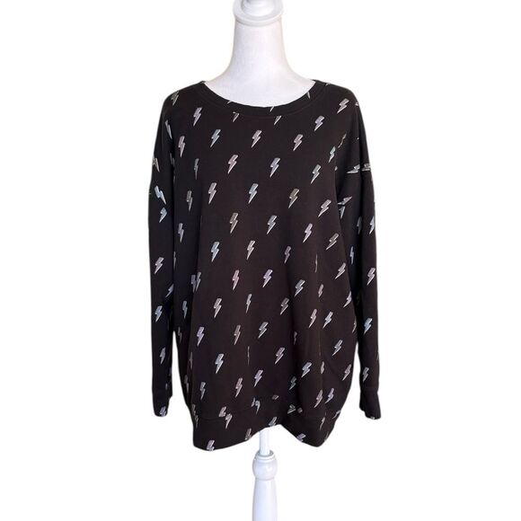 Torrid Sweatshirt Lightning Bolt Relaxed Super Soft Fleece Crew Neck Womens 1X - Picture 3 of 12
